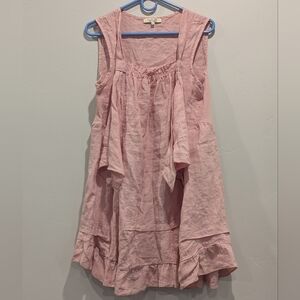 Italian Linen Dress Pink Size 50 (US 14)